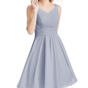 AZAZIE "Grace" steel grey bridesmaids dress